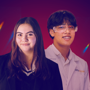 Westbourne College students showcasing academic and science excellence in a studio portrait