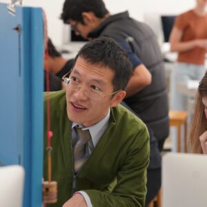 Dr Poker Chen guiding hands-on laboratory learning at Westbourne College