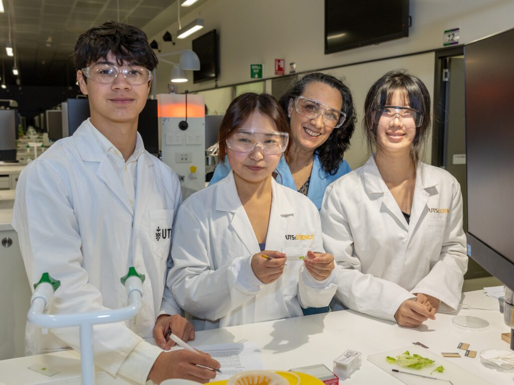 Westbourne College students in a laboratory session with Ali Vallero conducting hands-on science learning