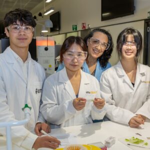 Westbourne College students in a laboratory session with Ali Vallero conducting hands-on science learning