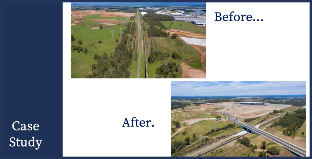 Civil engineering bridge project built over major Sydney water pipelines